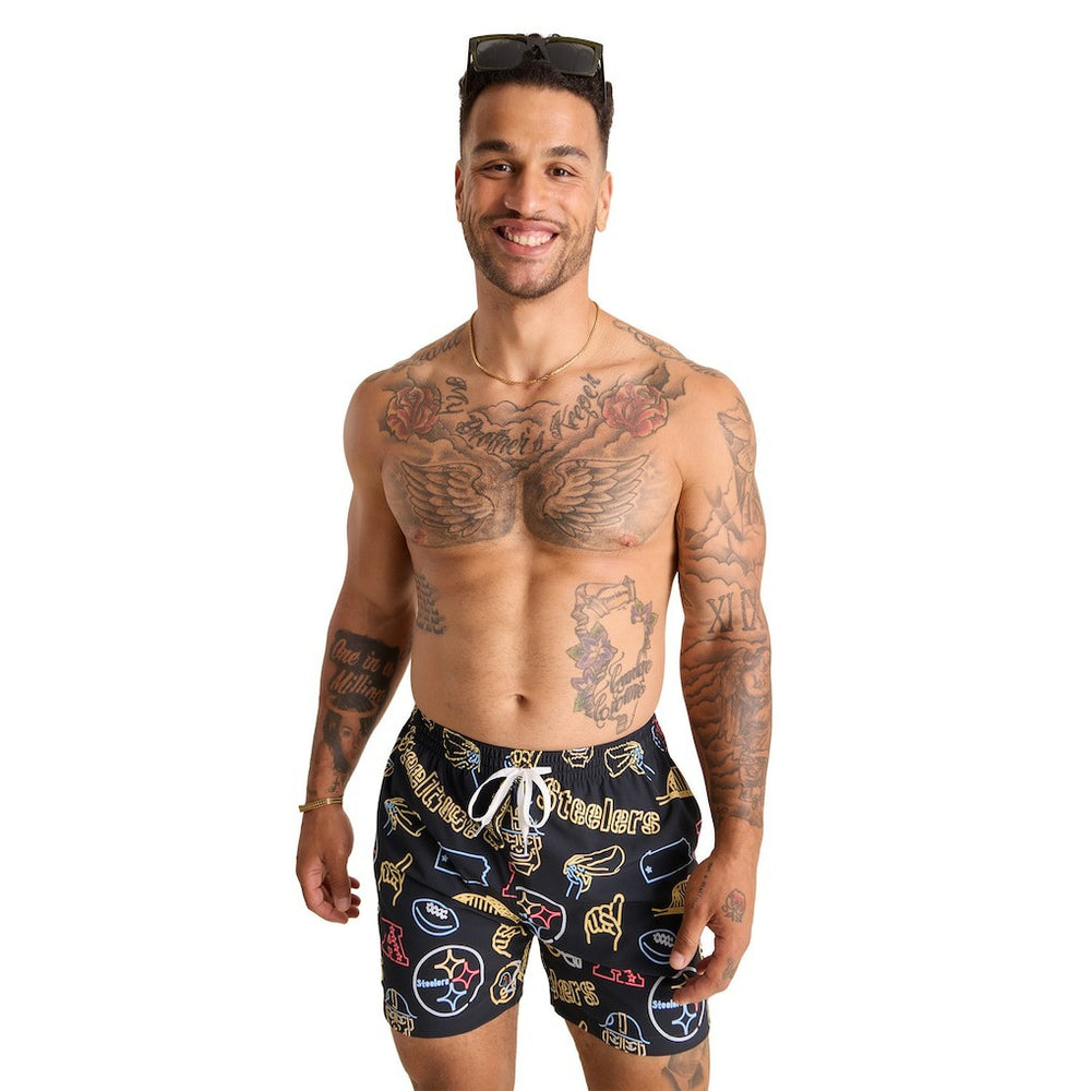 NFL Pittsburgh Steelers Chubbies The Neon 5.5" Classic Lined Swim Trunks
