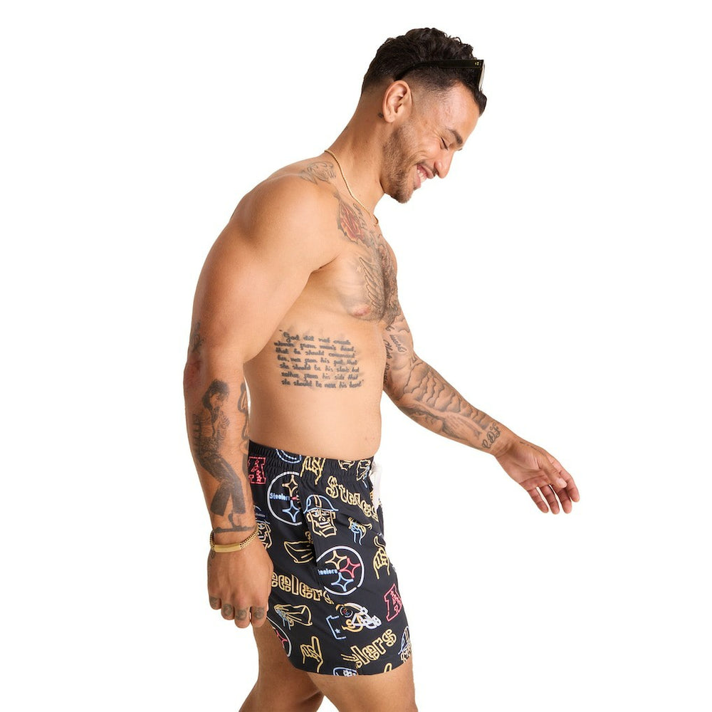NFL Pittsburgh Steelers Chubbies The Neon 5.5" Classic Lined Swim Trunks