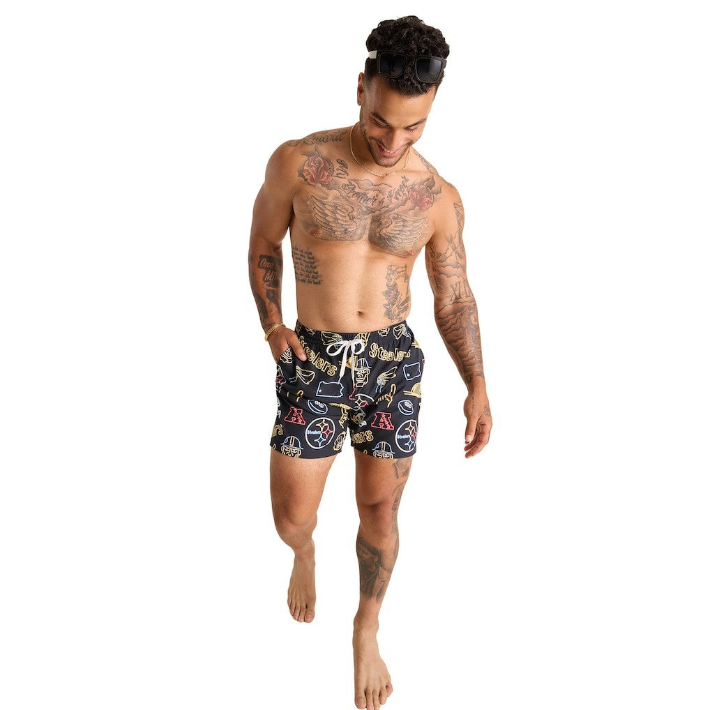 NFL Pittsburgh Steelers Chubbies The Neon 5.5" Classic Lined Swim Trunks