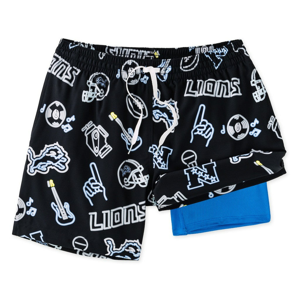 NFL Detroit Lions Chubbies The Neon 5.5" Classic Lined Swim Trunks
