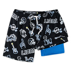 NFL Detroit Lions Chubbies The Neon 5.5" Classic Lined Swim Trunks