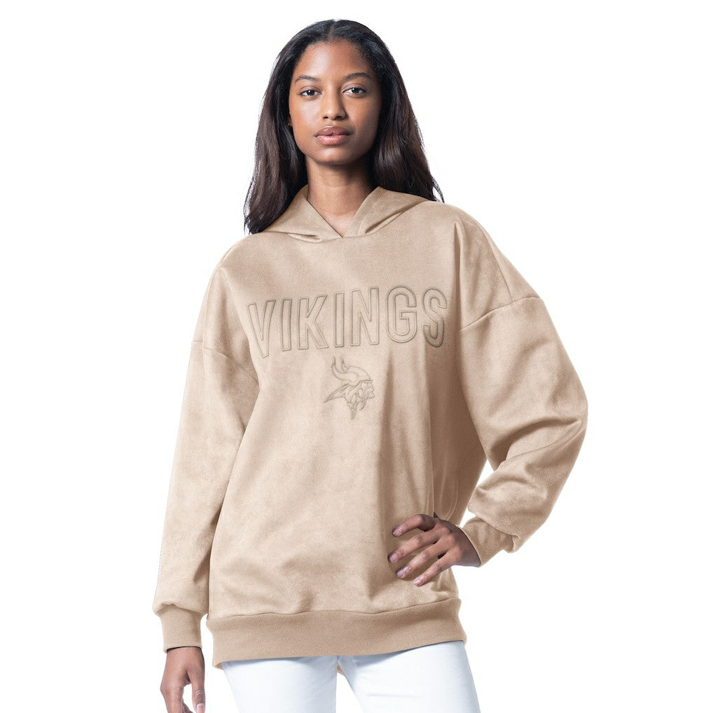 NFL Minnesota Vikings G-III 4Her by Carl Banks Women's Best Hitter Oversized Tunic Pullover Hoodie