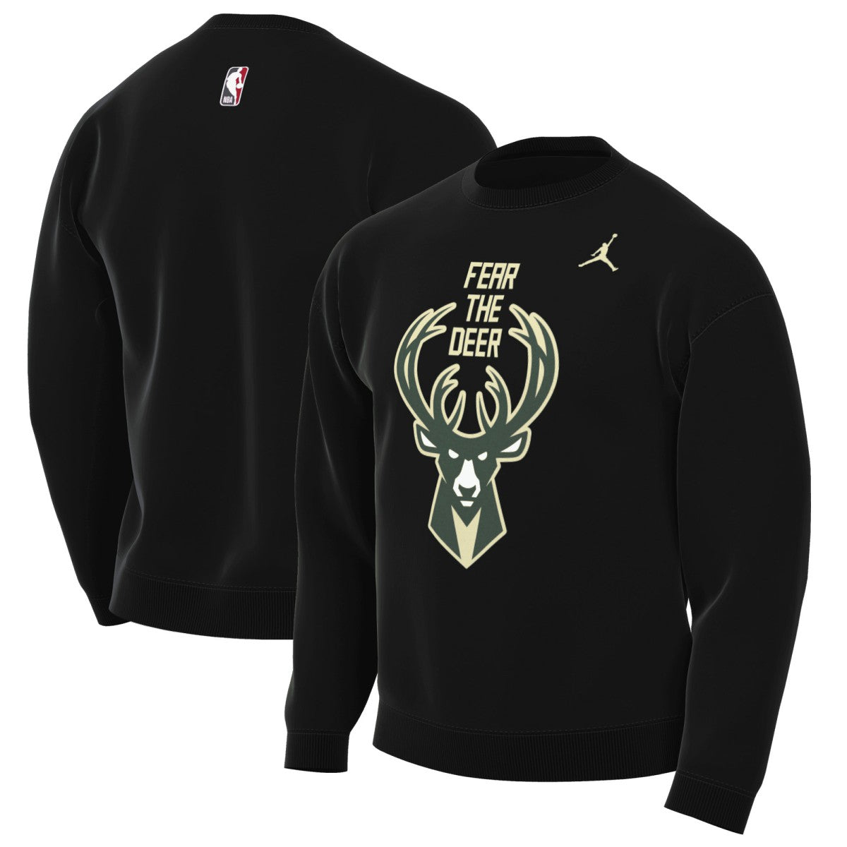 Milwaukee Bucks Jordan Brand Statement Edition Sweatshirt - Black sale