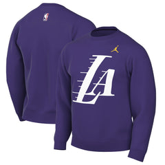 Los Angeles Lakers Jordan Brand Statement Edition Sweatshirt - Purple sale