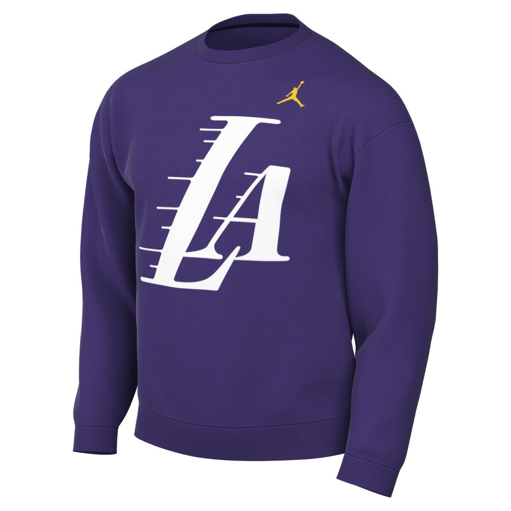 Los Angeles Lakers Jordan Brand Statement Edition Sweatshirt - Purple sale