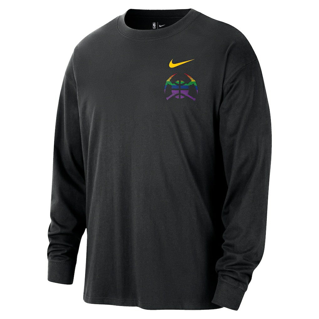 Denver Nuggets 2025/26 City Edition Remix Essential Logo Long Sleeve T-Shirt sale - Black | Nike online