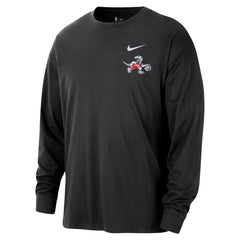 Toronto Raptors 2025/26 City Edition Remix Essential Logo Long Sleeve T-Shirt - Black | Nike for sale