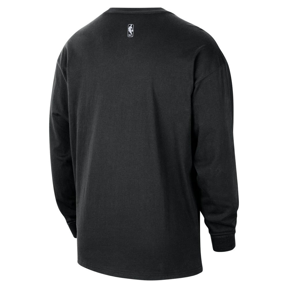Portland Trail Blazers 2025/26 City Edition Remix Essential Logo Long Sleeve T-Shirt - Black | Nike outlet