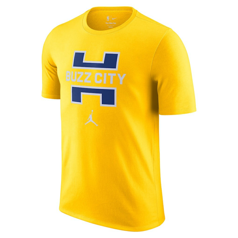 Charlotte Hornets Jordan Brand 2025/26 City Edition Remix Essential Logo T-Shirt - Yellow online