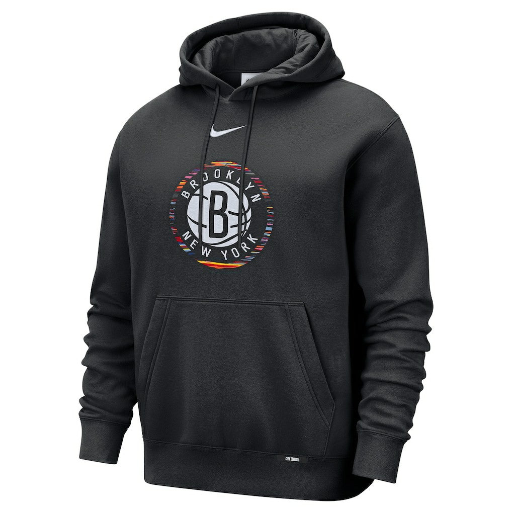 Brooklyn Nets 2025/26 City Edition Essential Logo Remix Hoodie - Black | Nike outlet