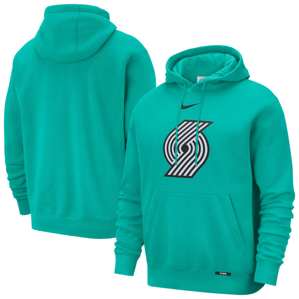 Portland Trail Blazers 2025/26 City Edition Essential Logo Remix Hoodie - Green | Nike outlet