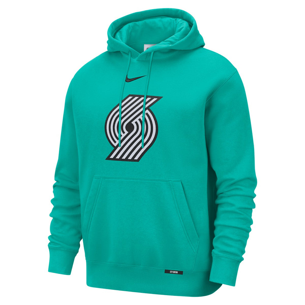 Portland Trail Blazers 2025/26 City Edition Essential Logo Remix Hoodie - Green | Nike outlet