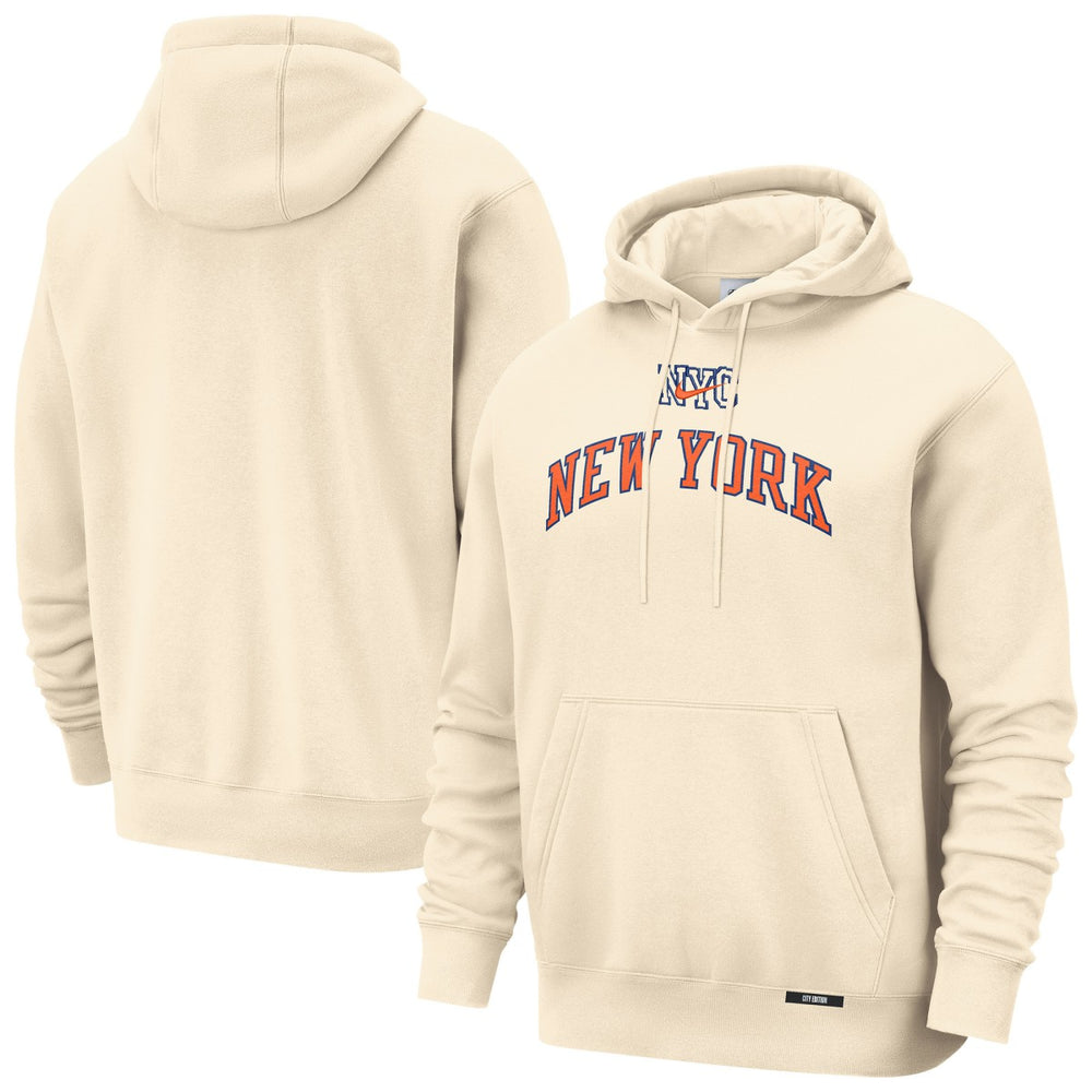 New York Knicks 2025/26 City Edition Essential Remix Club Hoodie - Natural | Nike outlet