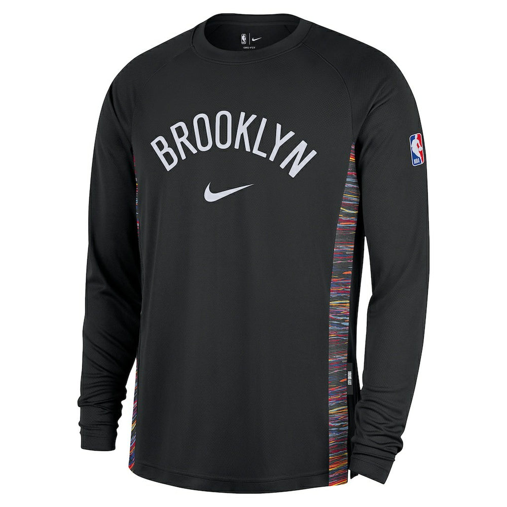 Brooklyn Nets 2025/26 City Edition Authentic Pregame Dri-FIT Long Sleeve Shooting T-Shirt - Black | Nike discount