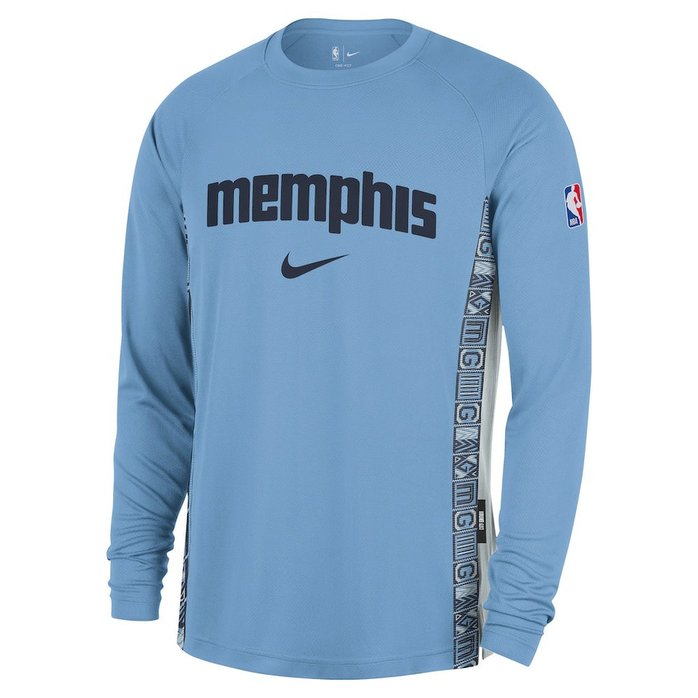 Memphis Grizzlies 2025/26 City Edition Authentic Pregame Dri-FIT Long Sleeve Shooting T-Shirt - Light Blue | Nike outlet
