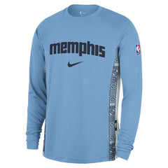 Memphis Grizzlies 2025/26 City Edition Authentic Pregame Dri-FIT Long Sleeve Shooting T-Shirt - Light Blue | Nike outlet