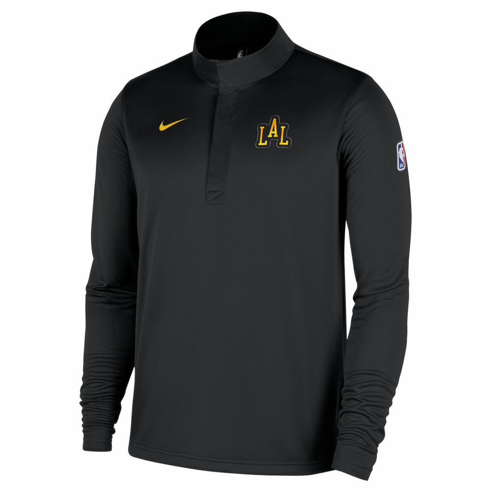 Los Angeles Lakers 2025/26 City Edition Remix Authentic Coaches Dri-FIT Half-Zip Pullover - Black | Nike on sale