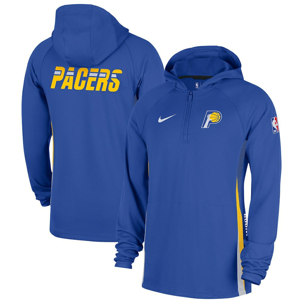 Indiana Pacers 2025/26 City Edition Remix Authentic On-Court Quarter-Zip Dri-FIT Hooded Jacket - Blue | Nike on sale