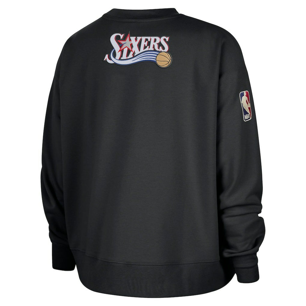 Philadelphia 76ers Women's Classic Edition Hardwood Classics Premium Phoenix Fleece Sweatshirt - Black | Nike cheap