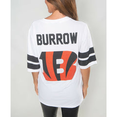 NFL Cincinnati Bengals Joe Burrow  Cuce Women's Crystal V-Neck Tunic
