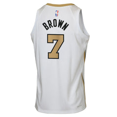 Jaylen Brown Boston Celtics Youth 2025/26 City Edition Swingman Jersey - White | Nike cheap