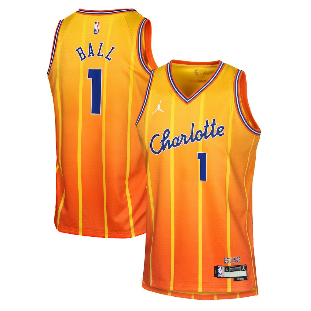 LaMelo Ball Charlotte Hornets Youth 2025/26 City Edition Swingman Jersey - Orange | Nike discount