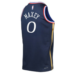 Tyrese Maxey Philadelphia 76ers Youth 2025/26 City Edition Swingman Jersey - Navy | Nike shop