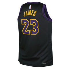 LeBron James Los Angeles Lakers Youth 2025/26 City Edition Swingman Jersey - Black | Nike on sale