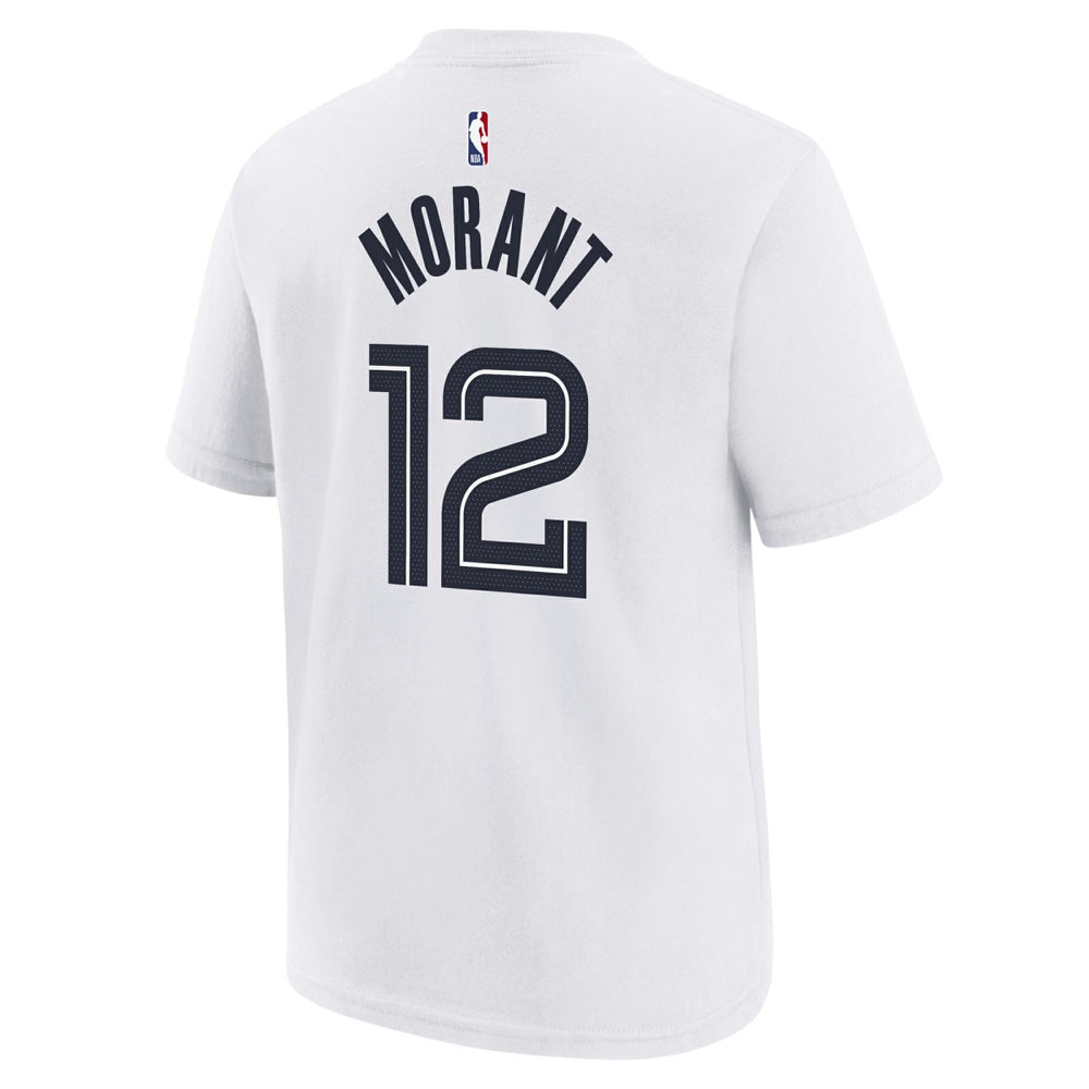 Ja Morant Memphis Grizzlies Youth 2025/26 City Edition Name & Number T-Shirt - White | Nike sale