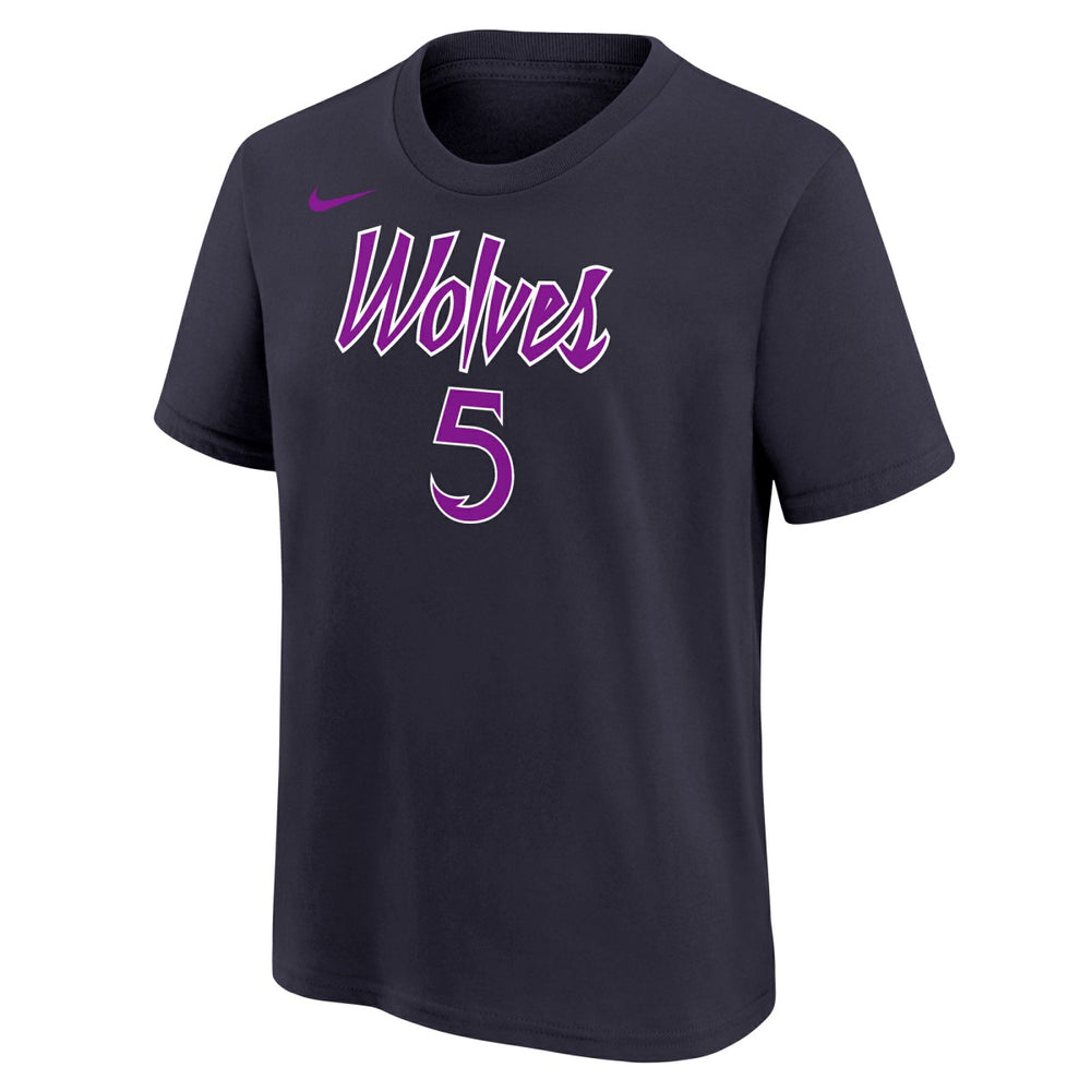 Anthony Edwards Minnesota Timberwolves Youth 2025/26 City Edition Name & Number T-Shirt - Purple | Nike on sale