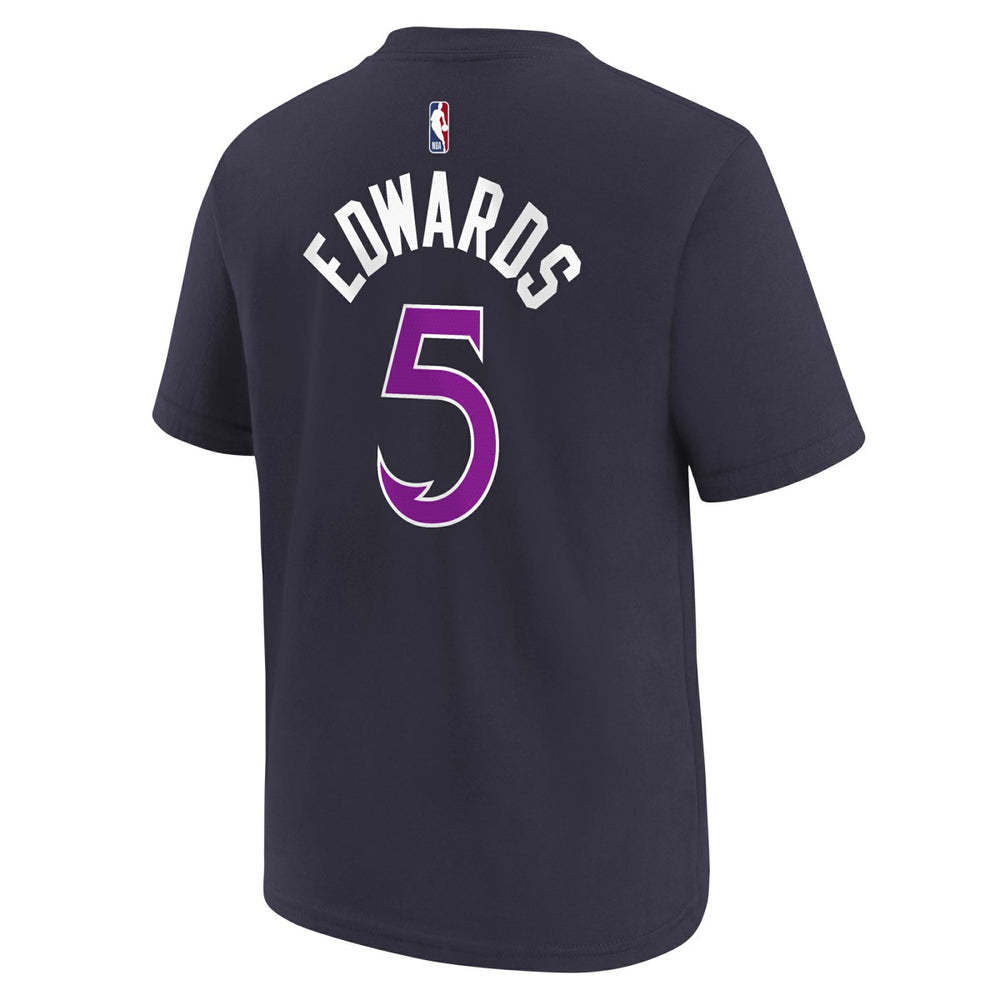 Anthony Edwards Minnesota Timberwolves Youth 2025/26 City Edition Name & Number T-Shirt - Purple | Nike on sale