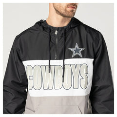 NFL Dallas Cowboys Ripstop Quarter-Zip Hooded Windbreaker