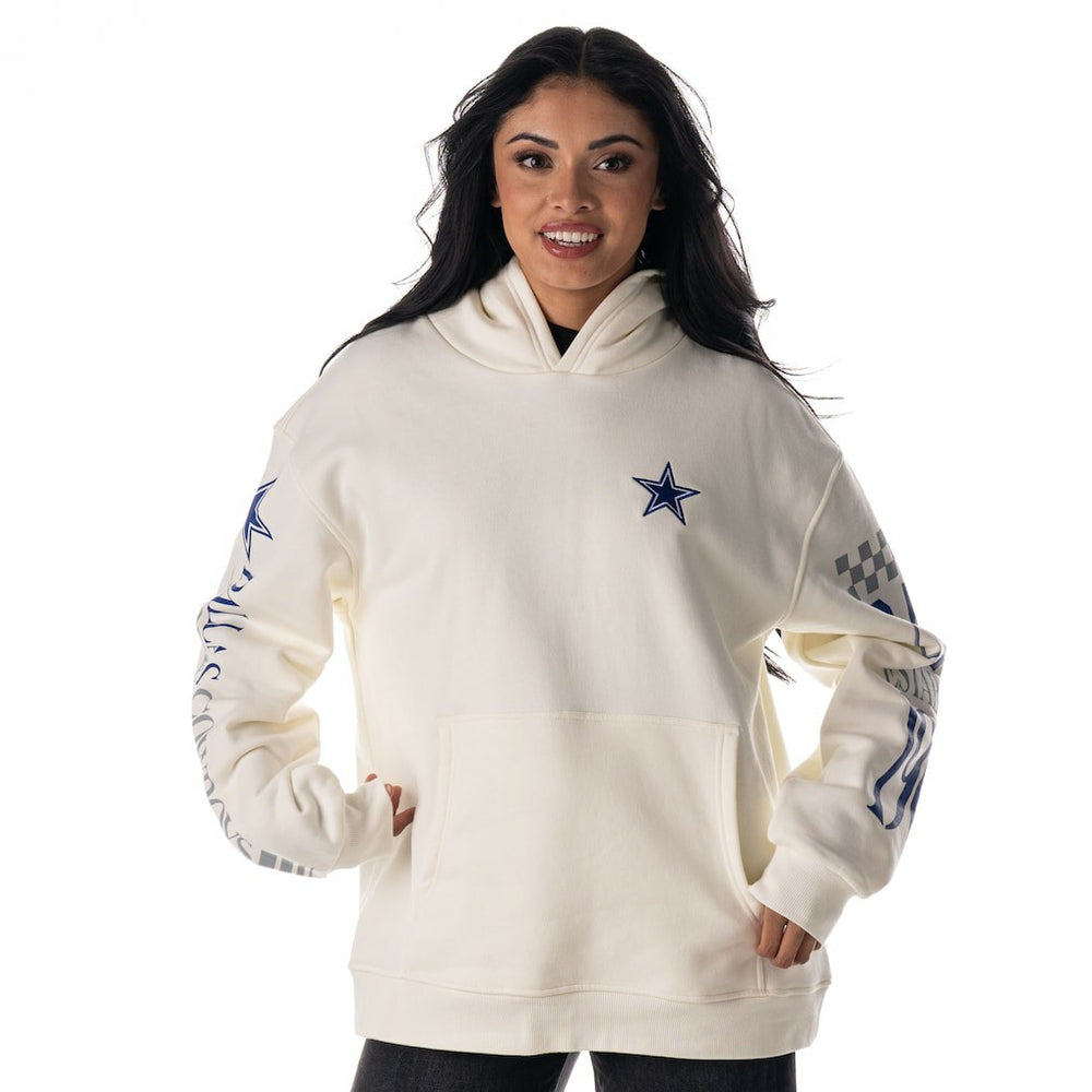 NFL Dallas Cowboys The Wild Collective Unisex Stacked Graphic Sleeve Fleece Hoodie