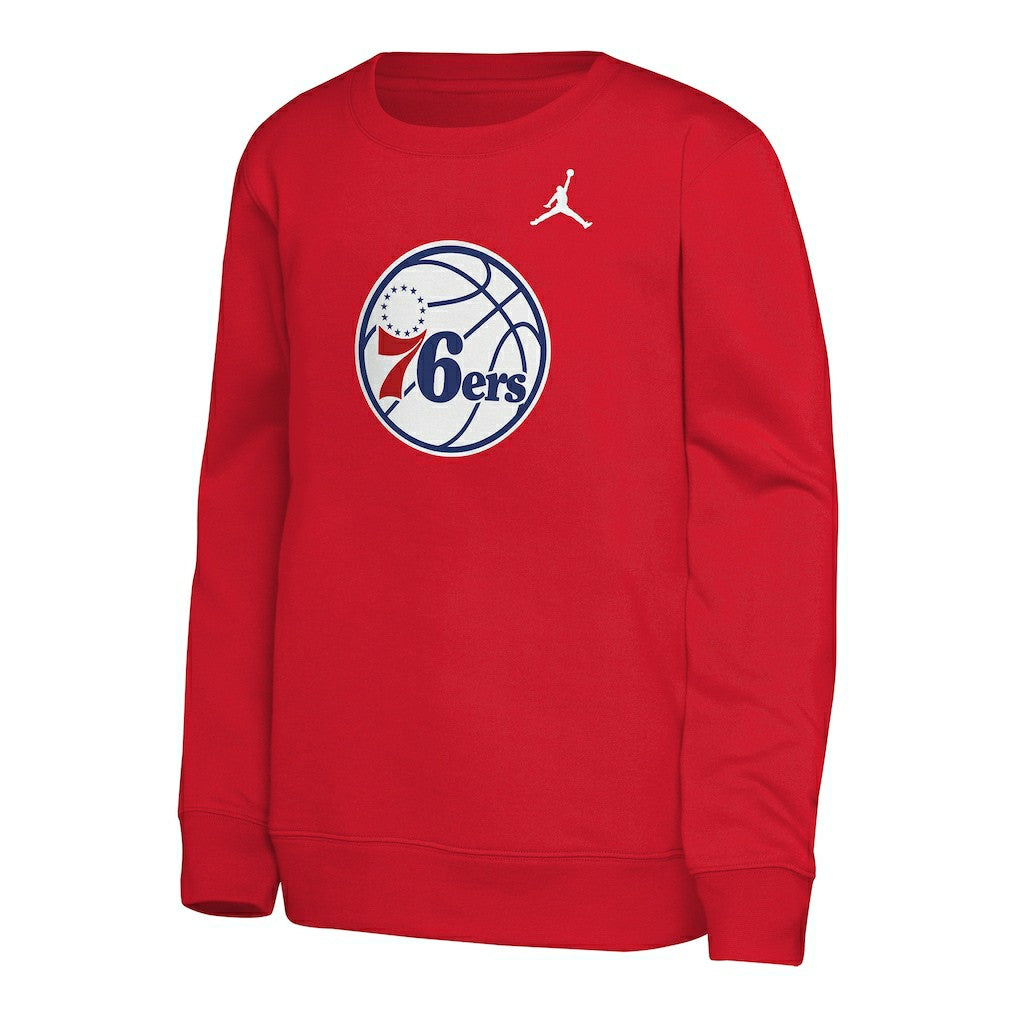 Philadelphia 76ers Jordan Brand Youth Courtside Statement Edition Sweatshirt - Red outlet
