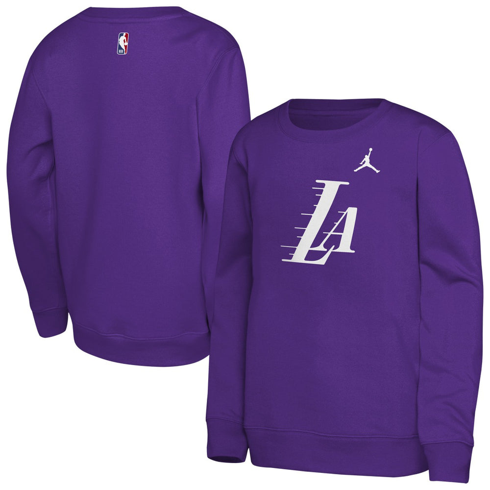 Los Angeles Lakers Jordan Brand Youth Courtside Statement Edition Sweatshirt - Purple outlet