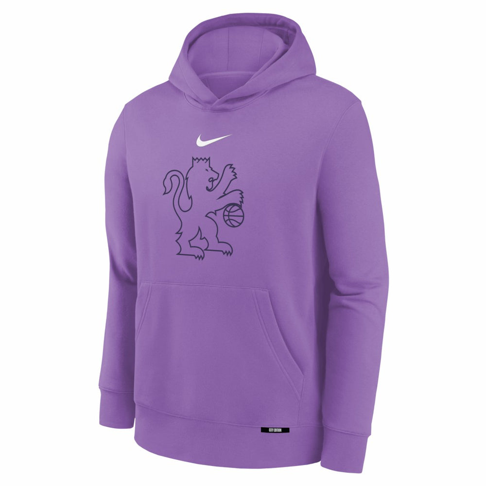 Sacramento Kings Youth 2025/26 City Edition Club Fleece Pullover Hoodie - Purple | Nike for sale