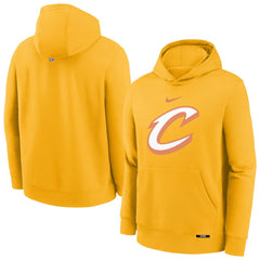 Cleveland Cavaliers Youth 2025/26 City Edition Club Fleece Pullover Hoodie sale - Yellow | Nike online