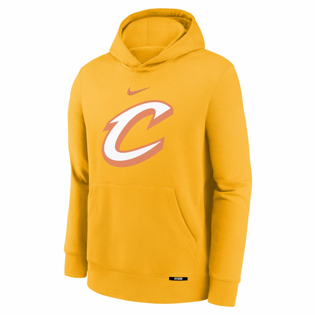 Cleveland Cavaliers Youth 2025/26 City Edition Club Fleece Pullover Hoodie sale - Yellow | Nike online