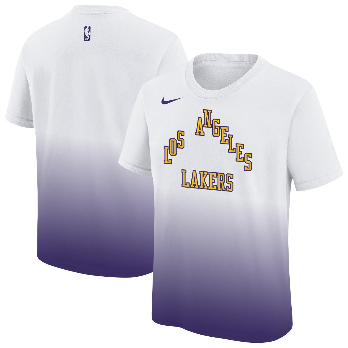 Los Angeles Lakers Youth 2025/26 City Edition Max90 T-Shirt - White/Purple | Nike for sale