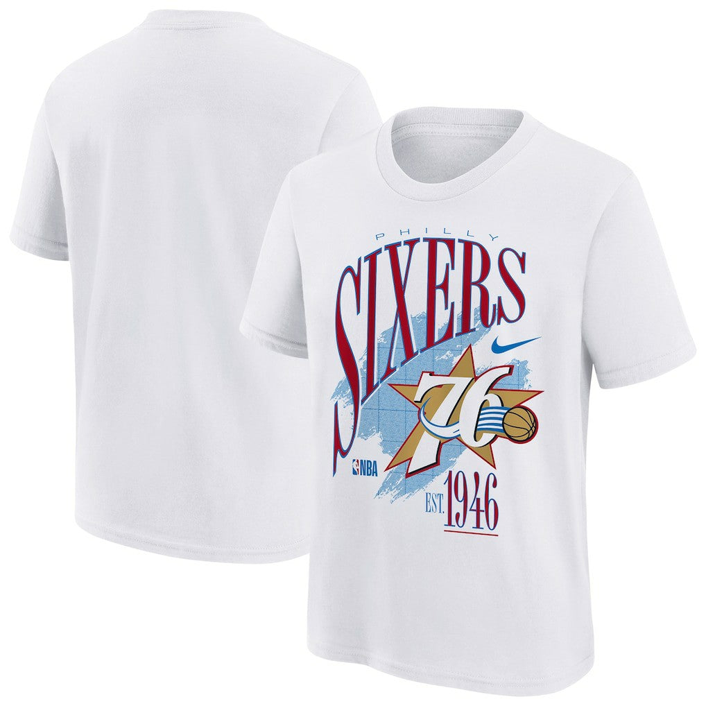 Philadelphia 76ers Youth Hardwood Classics Champs Max90 T-Shirt - White | Nike sale