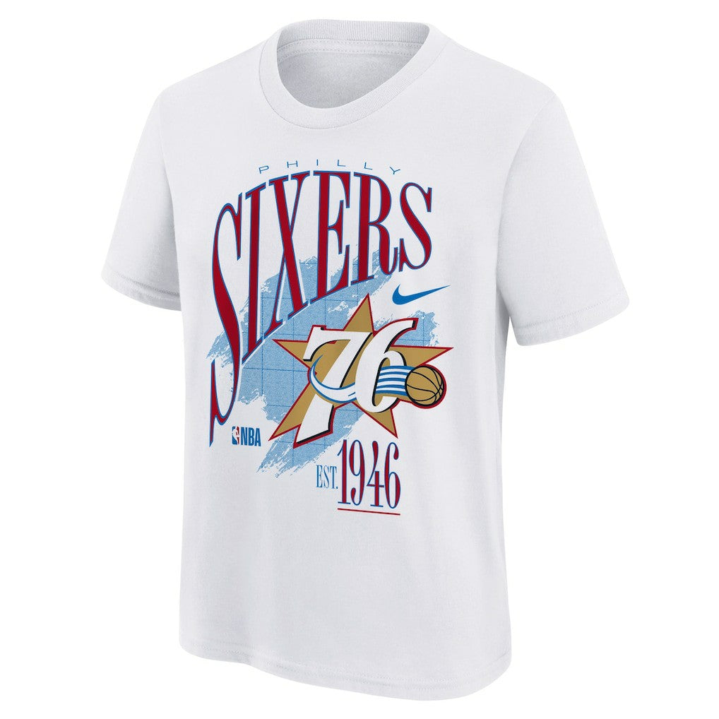 Philadelphia 76ers Youth Hardwood Classics Champs Max90 T-Shirt - White | Nike sale
