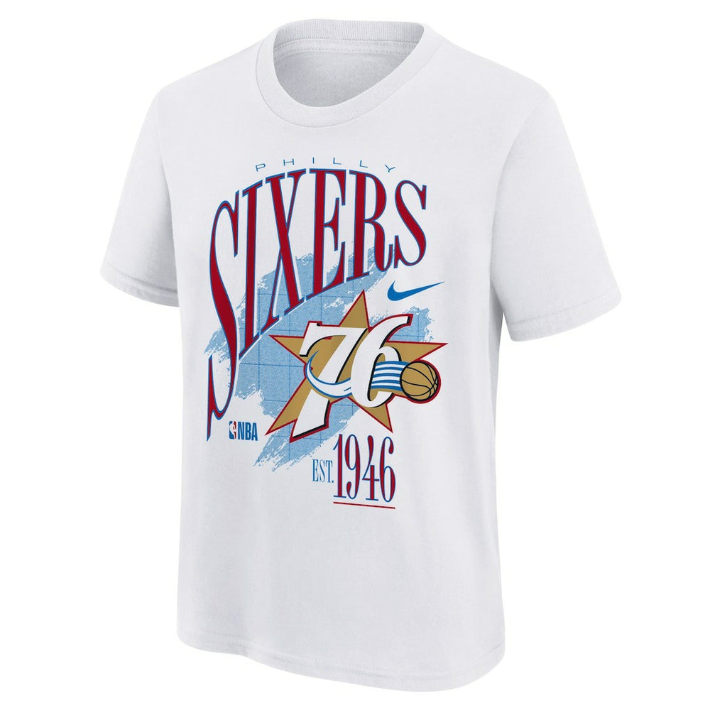 Philadelphia 76ers Youth Hardwood Classics Champs Max90 T-Shirt - White | Nike sale