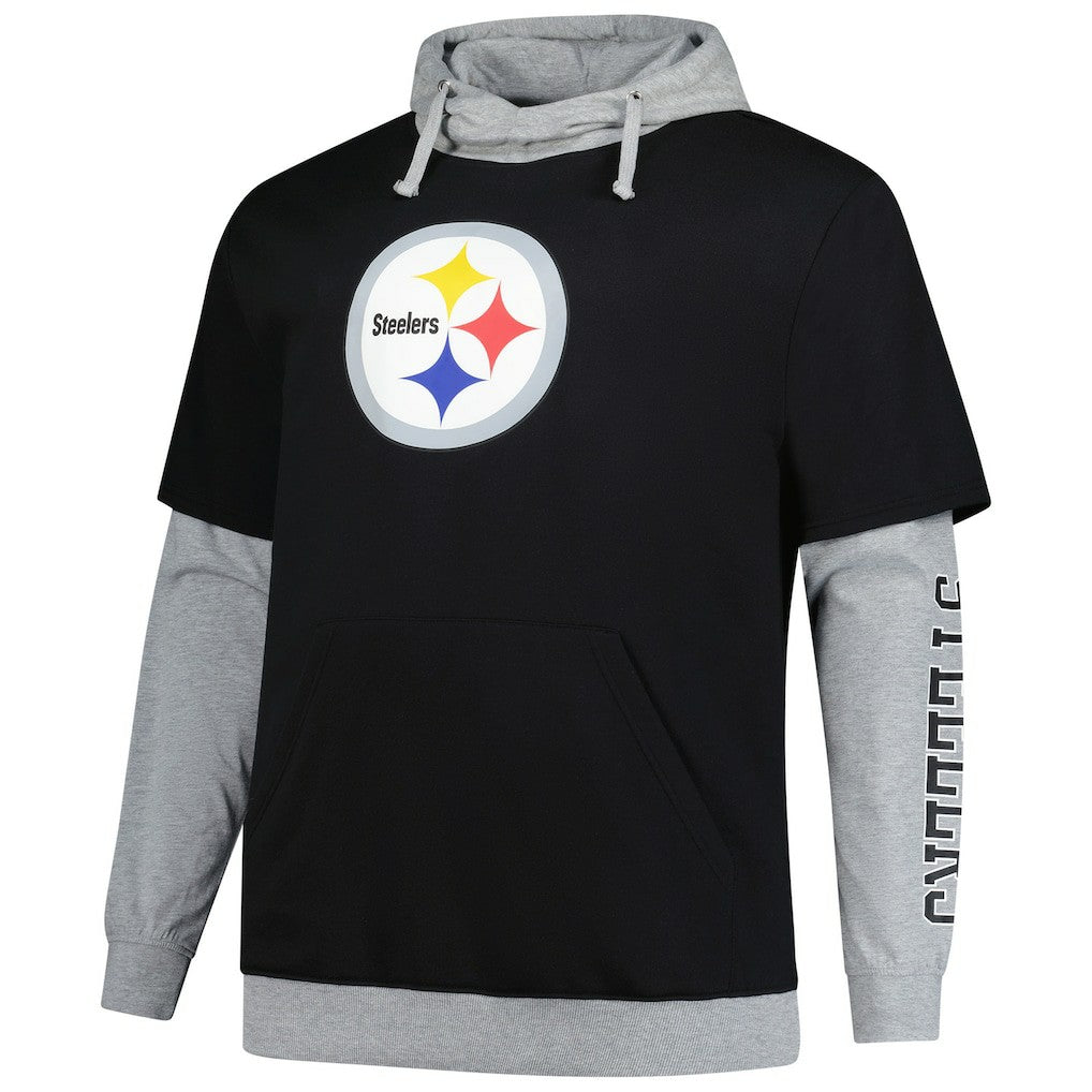 NFL Pittsburgh Steelers Big & Tall Twofer Pullover Hoodie