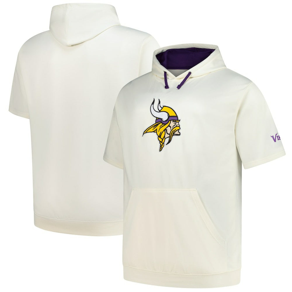NFL Minnesota Vikings Profile Big & Tall Chest Print and Logo Short Sleeve Pullover Hoodie