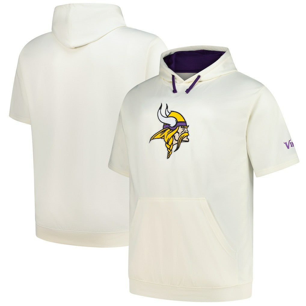 NFL Minnesota Vikings Profile Big & Tall Chest Print and Logo Short Sleeve Pullover Hoodie