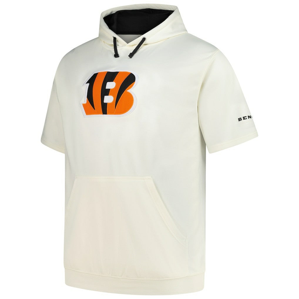 NFL Cincinnati Bengals Profile Big & Tall Chest Print and Logo Short Sleeve Pullover Hoodie