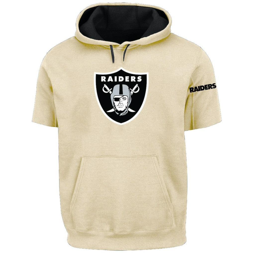 NFL Las Vegas Raiders Profile Big & Tall Chest Print and Logo Short Sleeve Pullover Hoodie