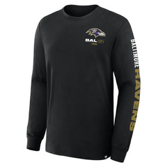 NFL Baltimore Ravens Big & Tall Clock Management Legacy Long Sleeve T-Shirt