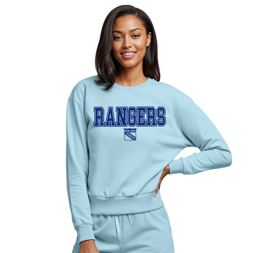 New York Rangers Concepts Sport Women's Tonal Pullover Sweatshirt