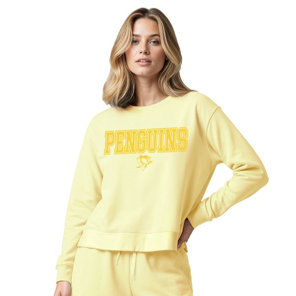 Pittsburgh Penguins Concepts Sport Women's Tonal Pullover Tri-Blend Sweatshirt